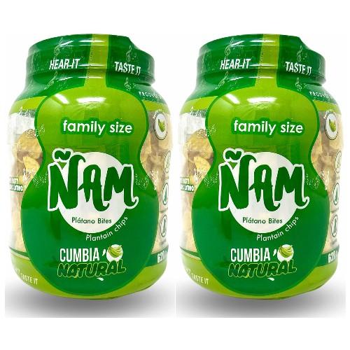 Ñam Plantain Chips 24.7 oz Familiar Size Pack of 2